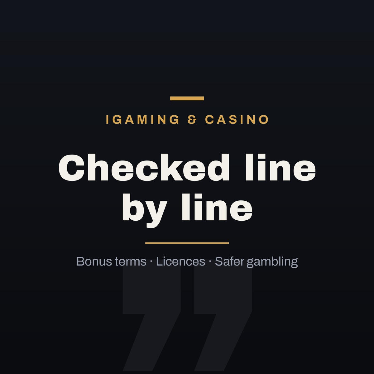 iGaming content by Michael Morrow, with bonus terms, licences and safer gambling messaging checked line by line